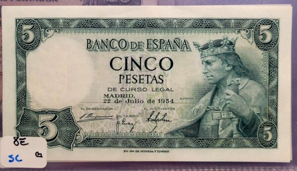 Cinco ptas. 1954